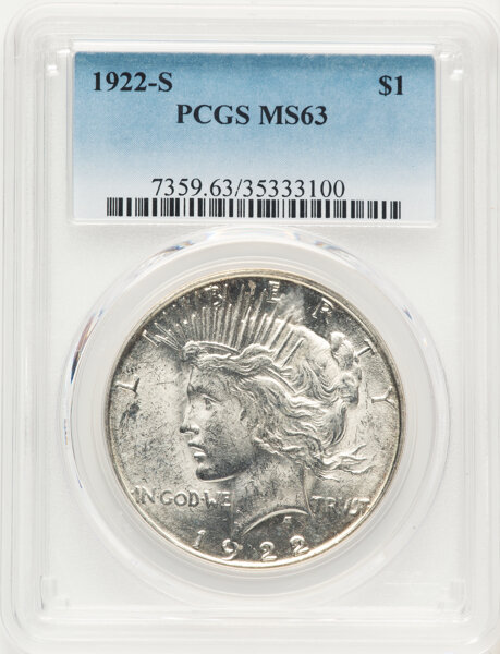 1922 S One Dollar MS Values | Greysheet