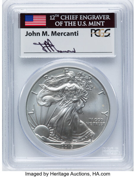 2015-W $1  Silver Eagle, Burnished MS70 thumbnail 9