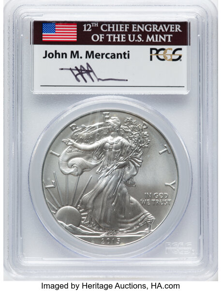 2015-W $1  Silver Eagle, Burnished MS70 thumbnail 19