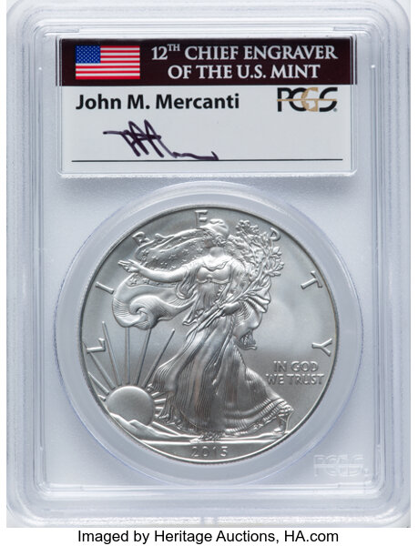 2015-W $1  Silver Eagle, Burnished MS70 thumbnail 13