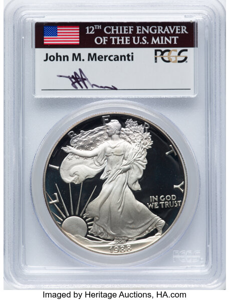 1988-S $1  Silver Eagle PR DCAM PR69 DCAM thumbnail 9