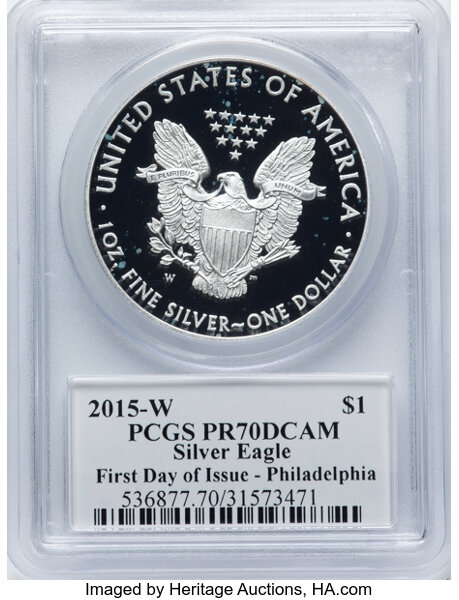 2015-W $1  Silver Eagle PR DCAM OGP thumbnail 18