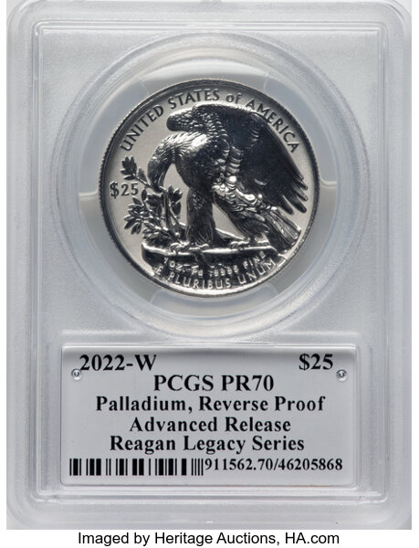 2022-W $25  Palladium Eagle, Reverse Proof PR67 thumbnail 18