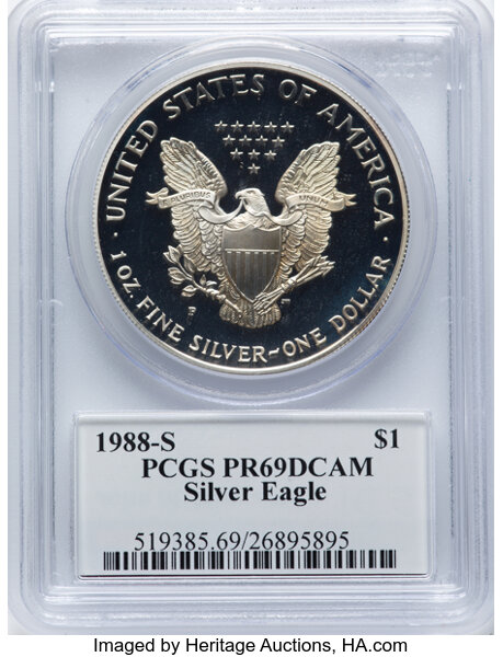 1988-S $1  Silver Eagle PR DCAM PR64 DCAM thumbnail 27