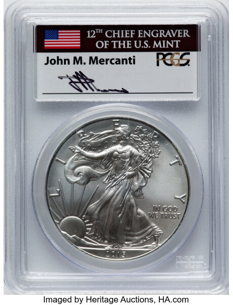2015-W $1  Silver Eagle, Burnished MS70 thumbnail 15