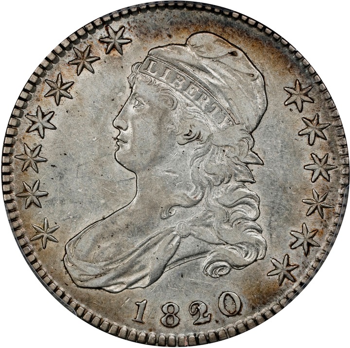 1820/19 50c Square Base 2 VF25 CAC thumbnail 17