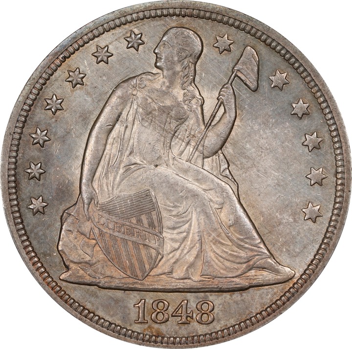 1848 $1 MS60 CAC thumbnail 15