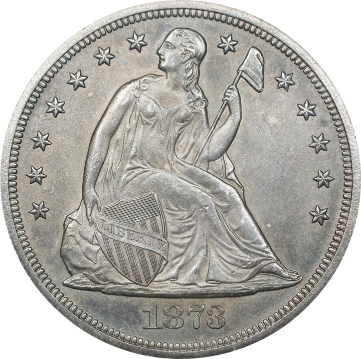 1873 $1  Seated Liberty G6 CAC thumbnail 10