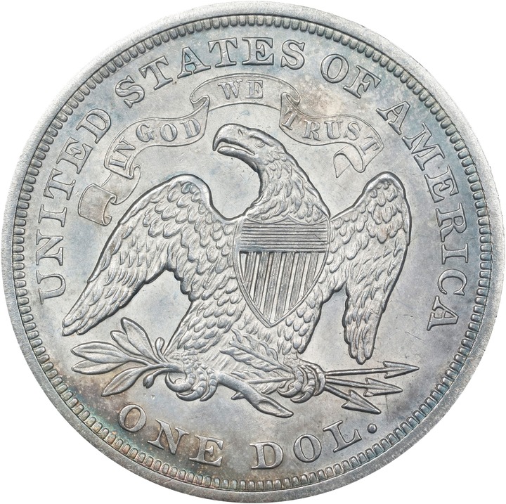 1873 $1  Seated Liberty G6 CAC thumbnail 11