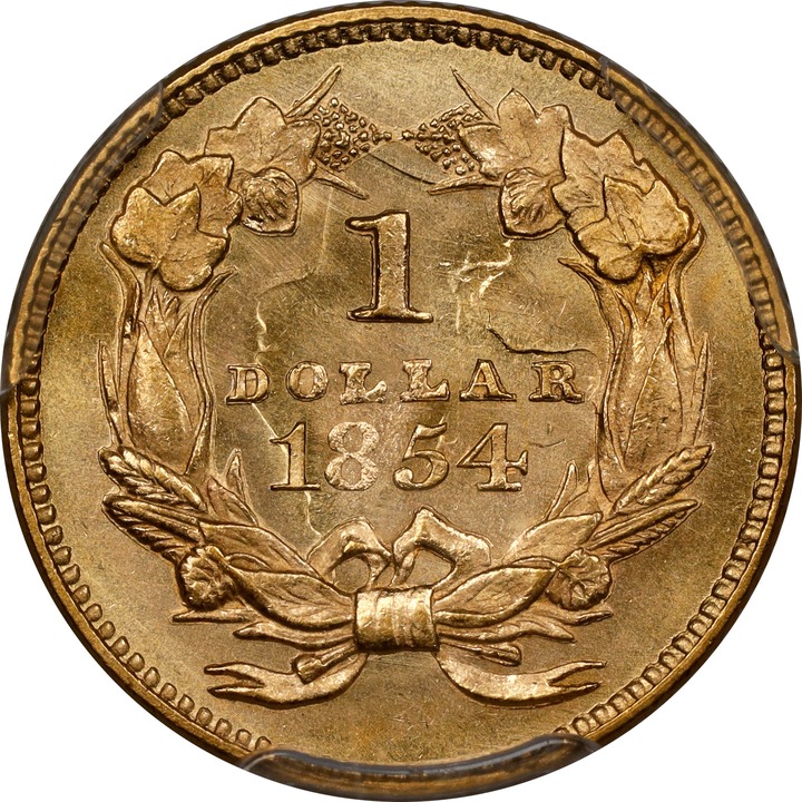 1854 G$1 Type 2 MS67 thumbnail 2