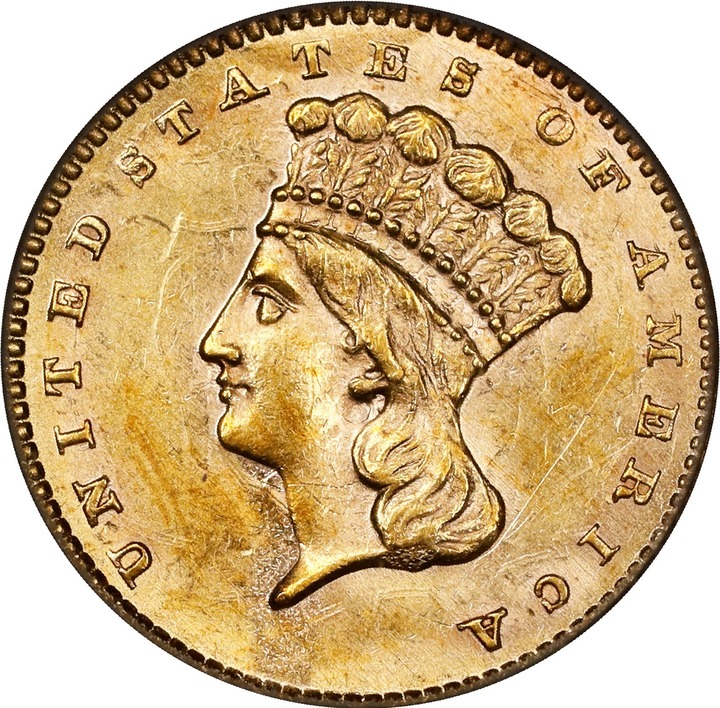 1861 G$1 XF45 CAC thumbnail 22