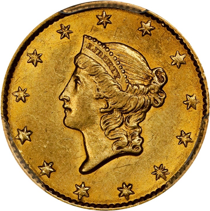 1849 G$1 Open Wreath, With L MS thumbnail 18