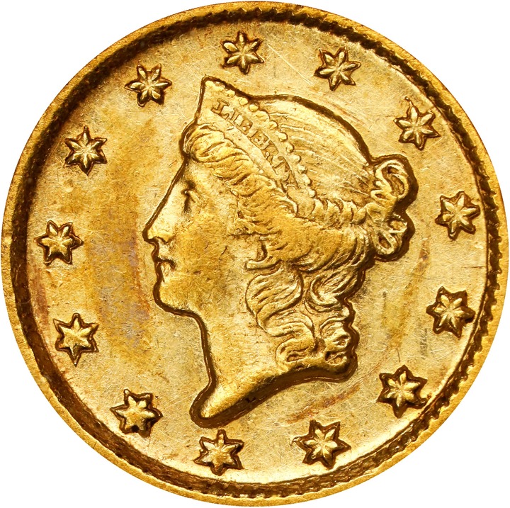 1850-D G$1 MS thumbnail 7