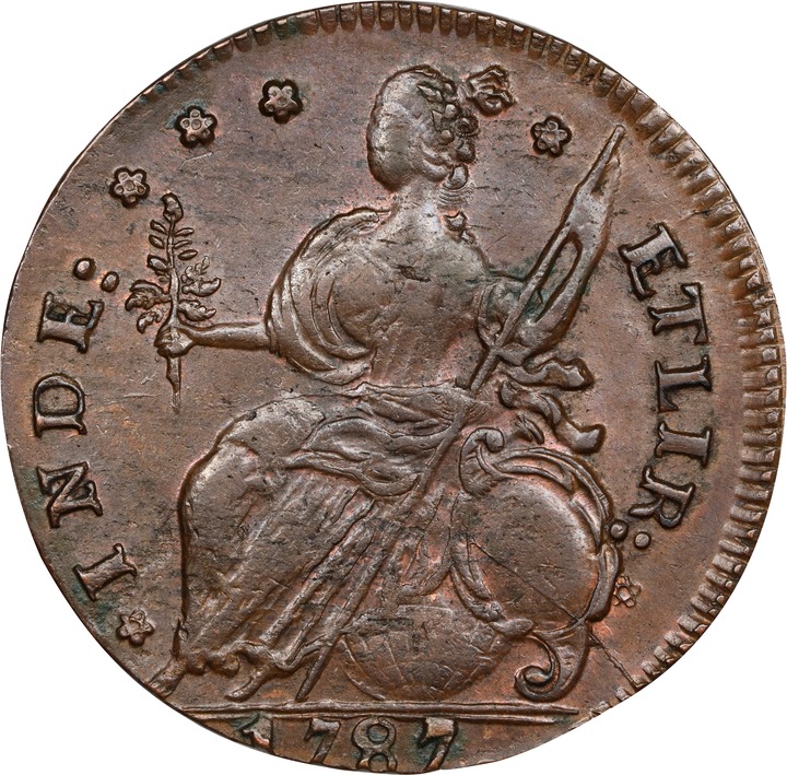 1787 Copper Connecticut, Draped Bust Left MS BN MS64 BN thumbnail 2