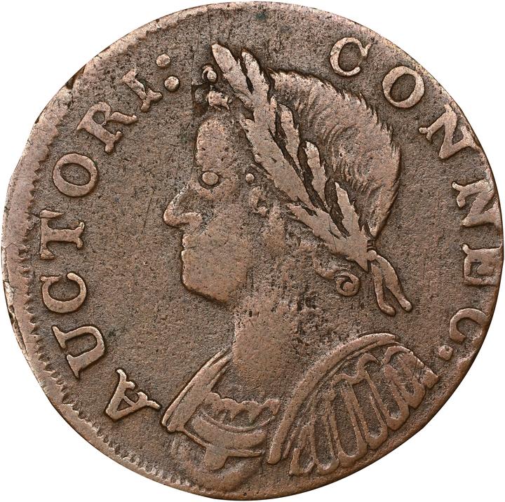 1786 Copper Connecticut, Mailed Bust Left MS BN VF35 BN thumbnail 3