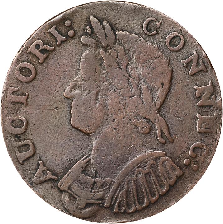 Image for 1786 Copper Connecticut, Mailed Bust Left MS BN VF20 BN