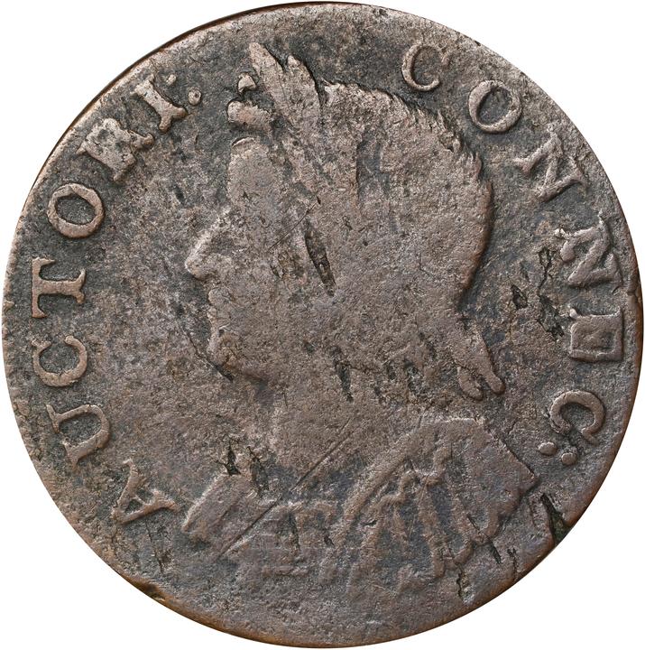 Image for 1786 Copper Connecticut, Mailed Bust Left MS BN F12 BN