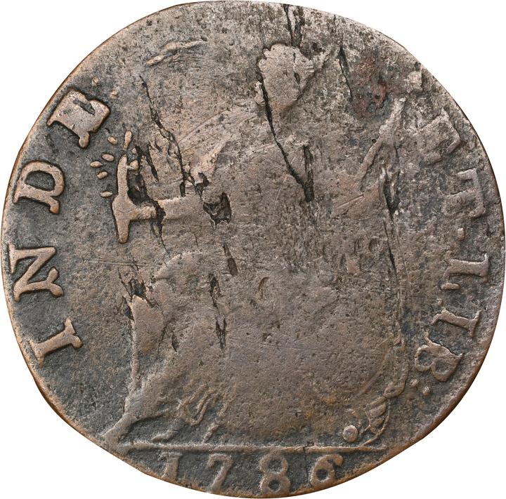 1786 Copper Connecticut, Mailed Bust Left MS BN F12 BN thumbnail 2