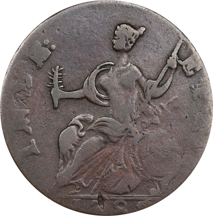 1786 Copper Connecticut, Mailed Bust Left MS BN VF20 BN thumbnail 4