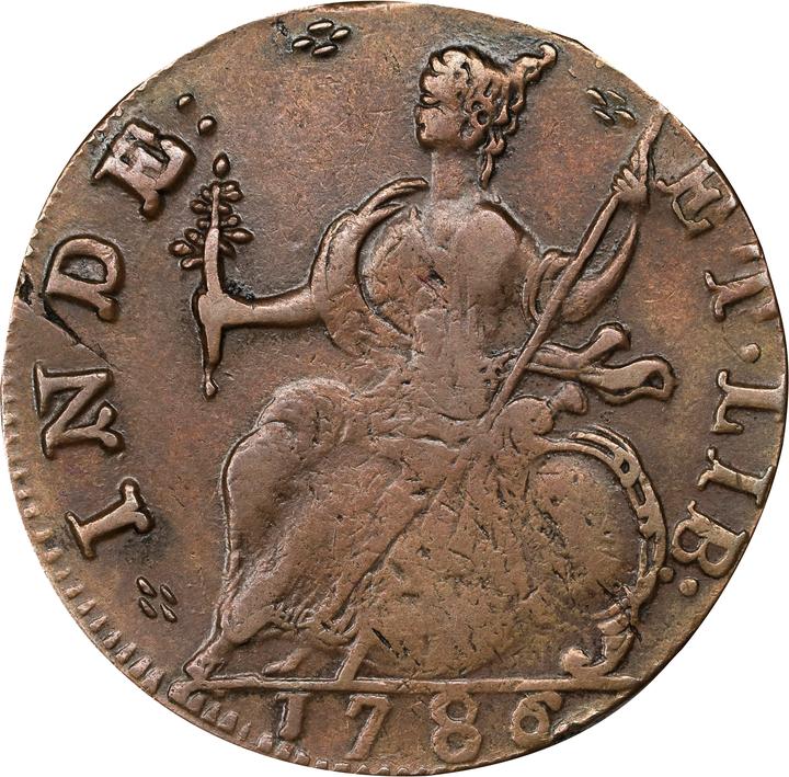 1786 Copper Connecticut, Draped Bust Left MS BN AU53 BN thumbnail 6
