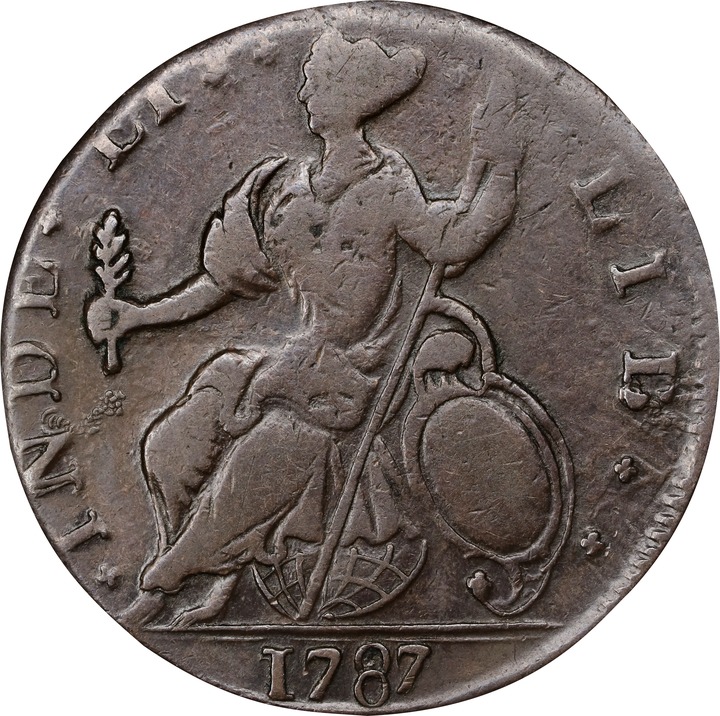 1787 Copper Connecticut, Mailed Bust Left MS BN XF40 BN thumbnail 2