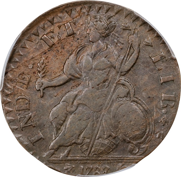 1787 Copper Connecticut, Mailed Bust Left MS BN AU50 BN thumbnail 4