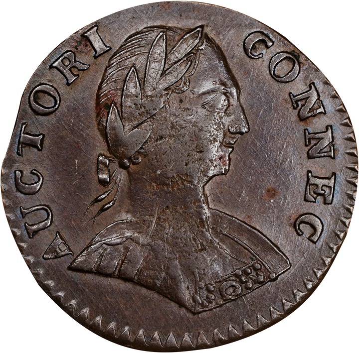 Image for 1787 Copper Connecticut, Small Head Right, ET LIB MS BN MS60 BN
