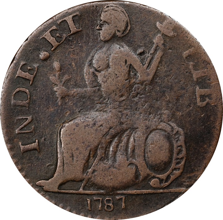 1787 Copper Connecticut, Mailed Bust Right, Mutton MS BN G4 BN thumbnail 13