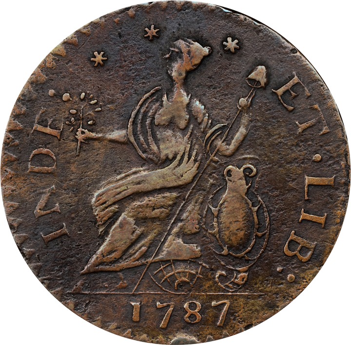 1787 Copper Connecticut, Mailed Bust Left, Laughing MS BN VG8 BN thumbnail 10
