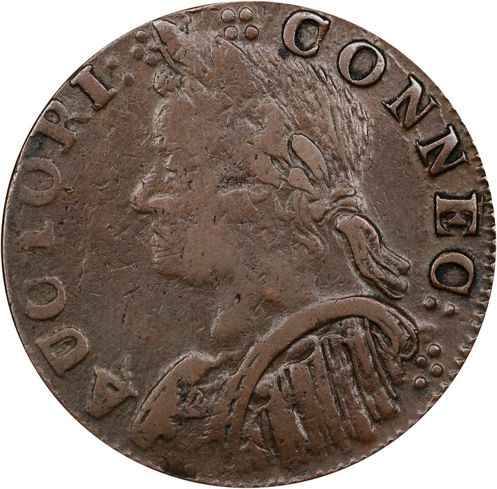 1787 Copper Connecticut, Mailed Bust Left MS BN XF40 BN thumbnail 3