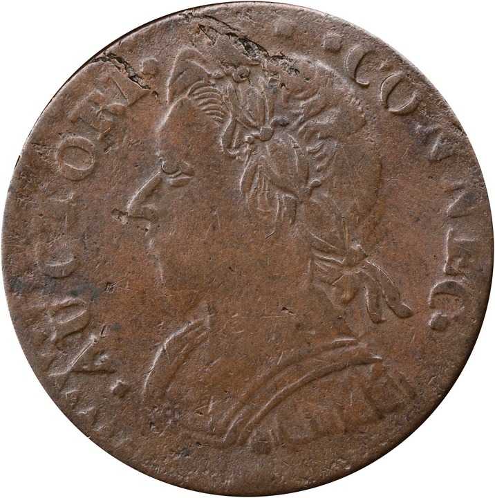1787 Copper Connecticut, Mailed Bust Left MS BN VF30 BN thumbnail 3
