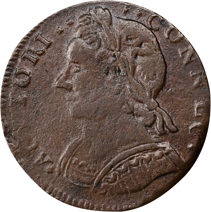 Image for 1787 Copper Connecticut, Mailed Bust Left MS BN VF35 BN