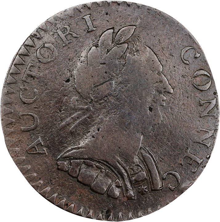 1787 Copper Connecticut, Small Head Right, INDE ET MS BN XF40 BN thumbnail 5
