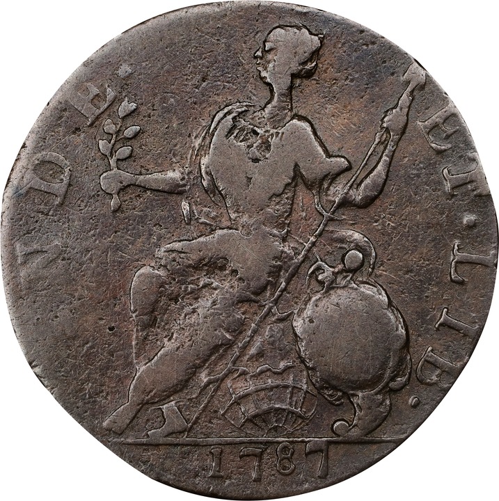 1787 Copper Connecticut, Small Head Right, INDE ET MS BN XF40 BN thumbnail 6
