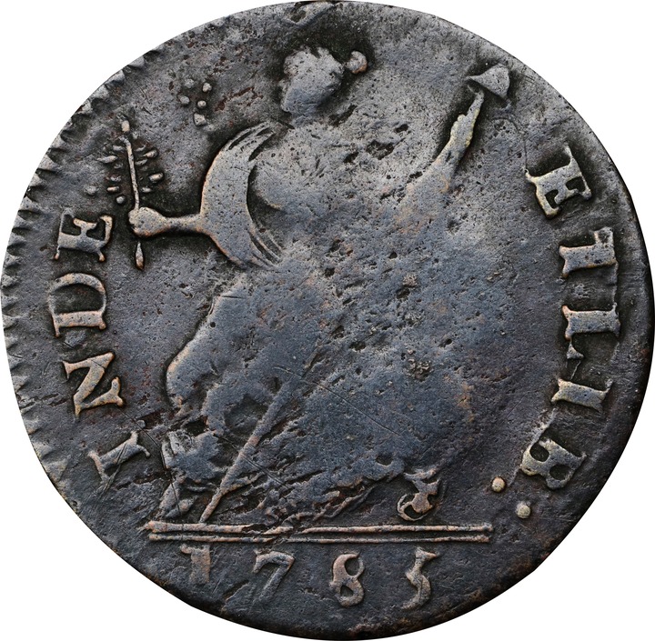 1785 Copper Connecticut, Bust Right MS BN VF35 BN thumbnail 4