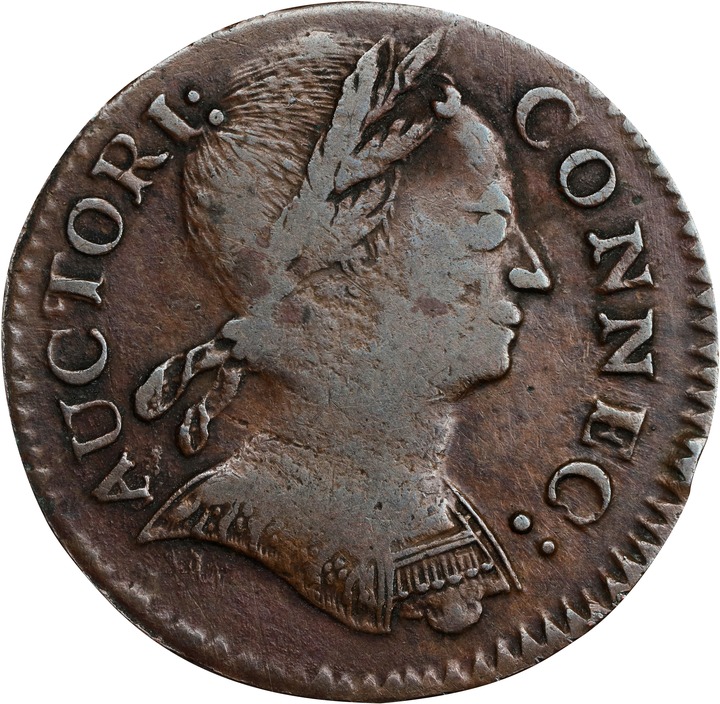 1785 Copper Connecticut, Bust Right MS BN VF30 BN thumbnail 3