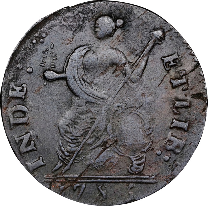 1785 Copper Connecticut, Bust Left MS BN VF30 BN thumbnail 2