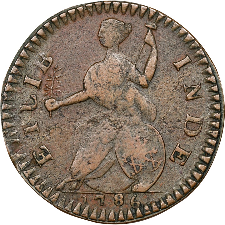 1786 Copper Connecticut, Small Head Right, ETLIB INDE MS BN XF45 BN thumbnail 2