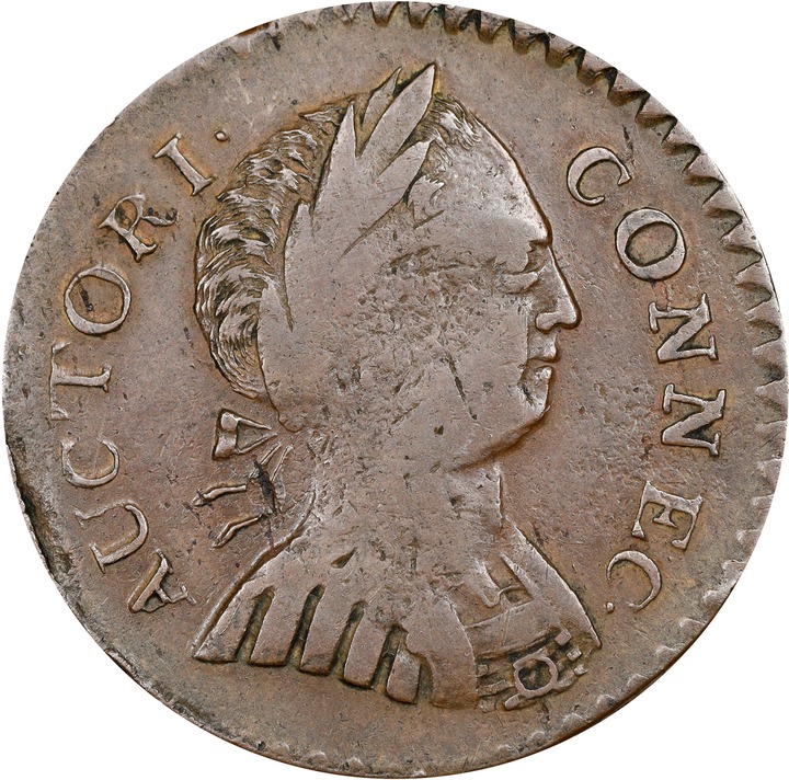 1786 Copper Connecticut, Small Head Right, ETLIB INDE MS BN AU53 BN thumbnail 7