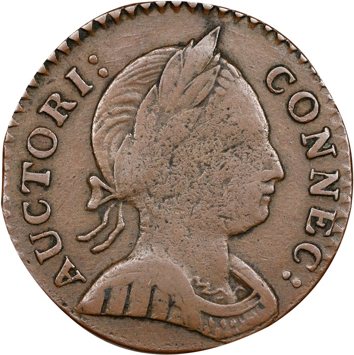 Image for 1786 Copper Connecticut, Large Head Right MS BN VF35 BN