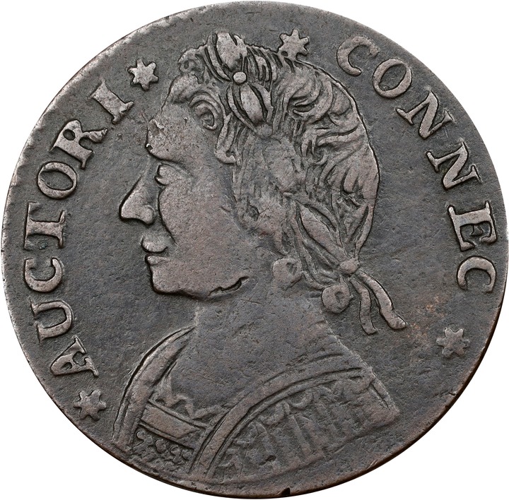 1788 Copper Connecticut, Mailed Bust Left MS BN VF25 BN thumbnail 15