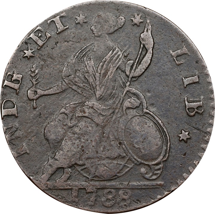 1788 Copper Connecticut, Mailed Bust Left MS BN VF25 BN thumbnail 16