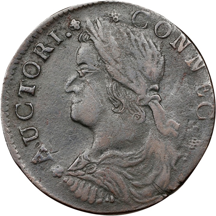1788 Copper Connecticut, Draped Bust Left, INDL MS BN G6 BN thumbnail 3