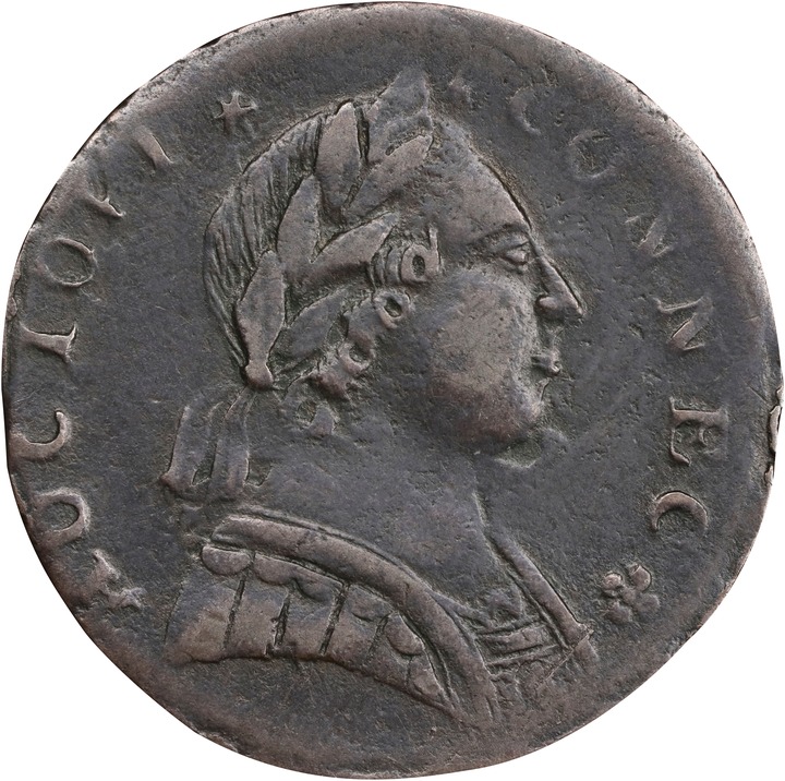 1788 Copper Connecticut, Mailed Bust Right MS BN XF40 BN thumbnail 3