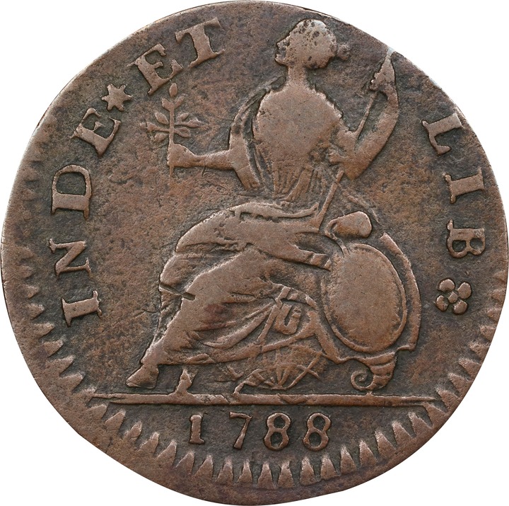 1788 Copper Connecticut, Mailed Bust Right MS BN VF35 BN thumbnail 4