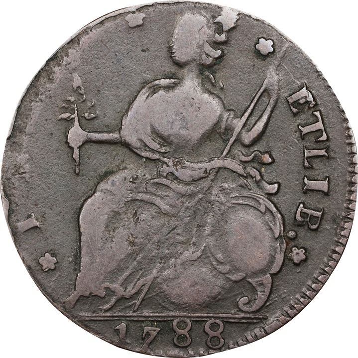 1788 Copper Connecticut, Mailed Bust Right MS BN VF20 BN thumbnail 12