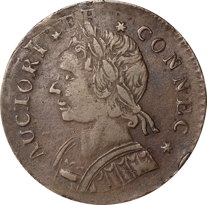 1788 Copper Connecticut, Mailed Bust Left MS BN VF25 BN thumbnail 17