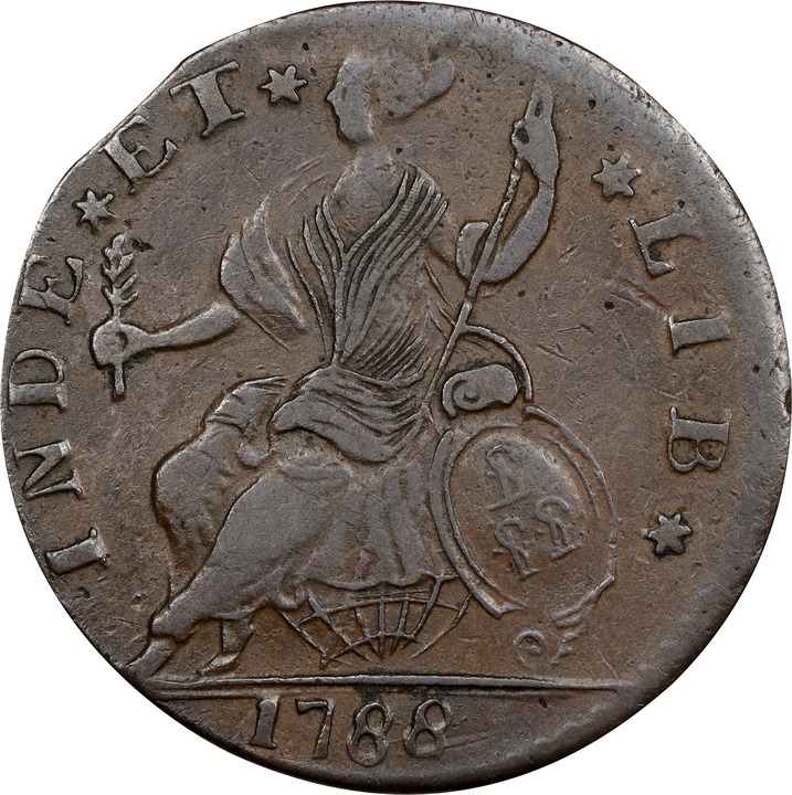 1788 Copper Connecticut, Mailed Bust Left MS BN MS61 BN thumbnail 18