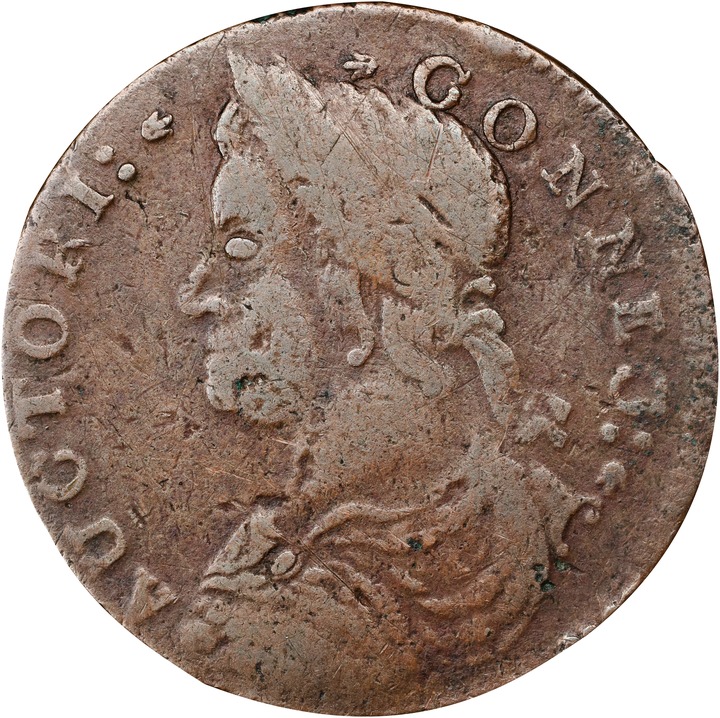 Image for 1787 Copper Connecticut, Draped Bust Left, ETLIR MS BN VF25 BN