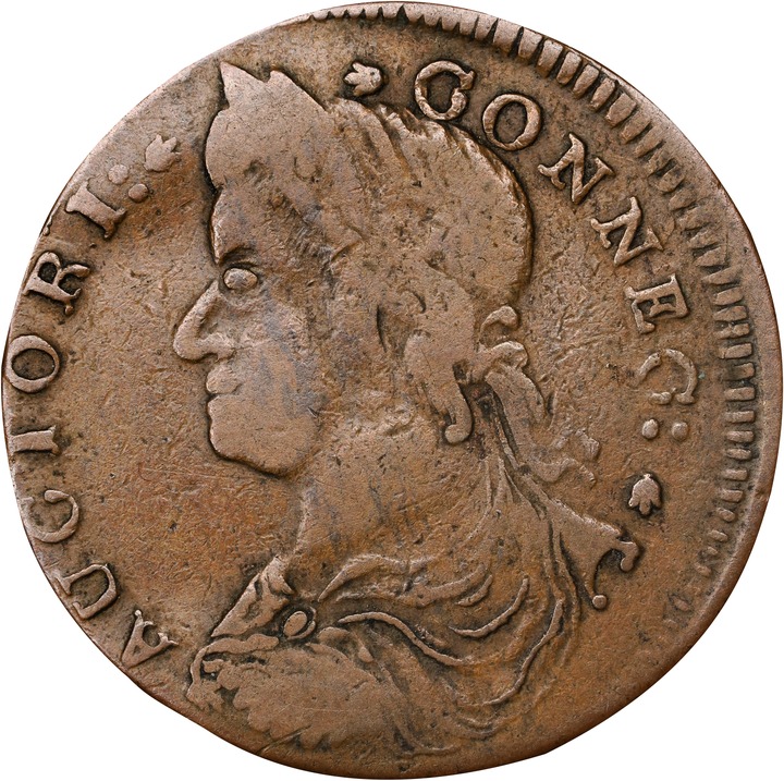 1787 Copper Connecticut, Draped Bust Left, ETLIR MS BN VF30 BN thumbnail 3